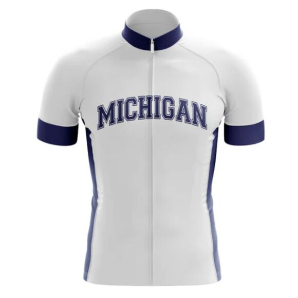 NWT Cool Dude Cycling NCAA Michigan Wolverines Cycling Jersey L - Picture 1 of 2